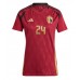 Maillot de foot Belgique Amadou Onana #24 Domicile vêtements Femmes Europe 2024 Manches Courtes